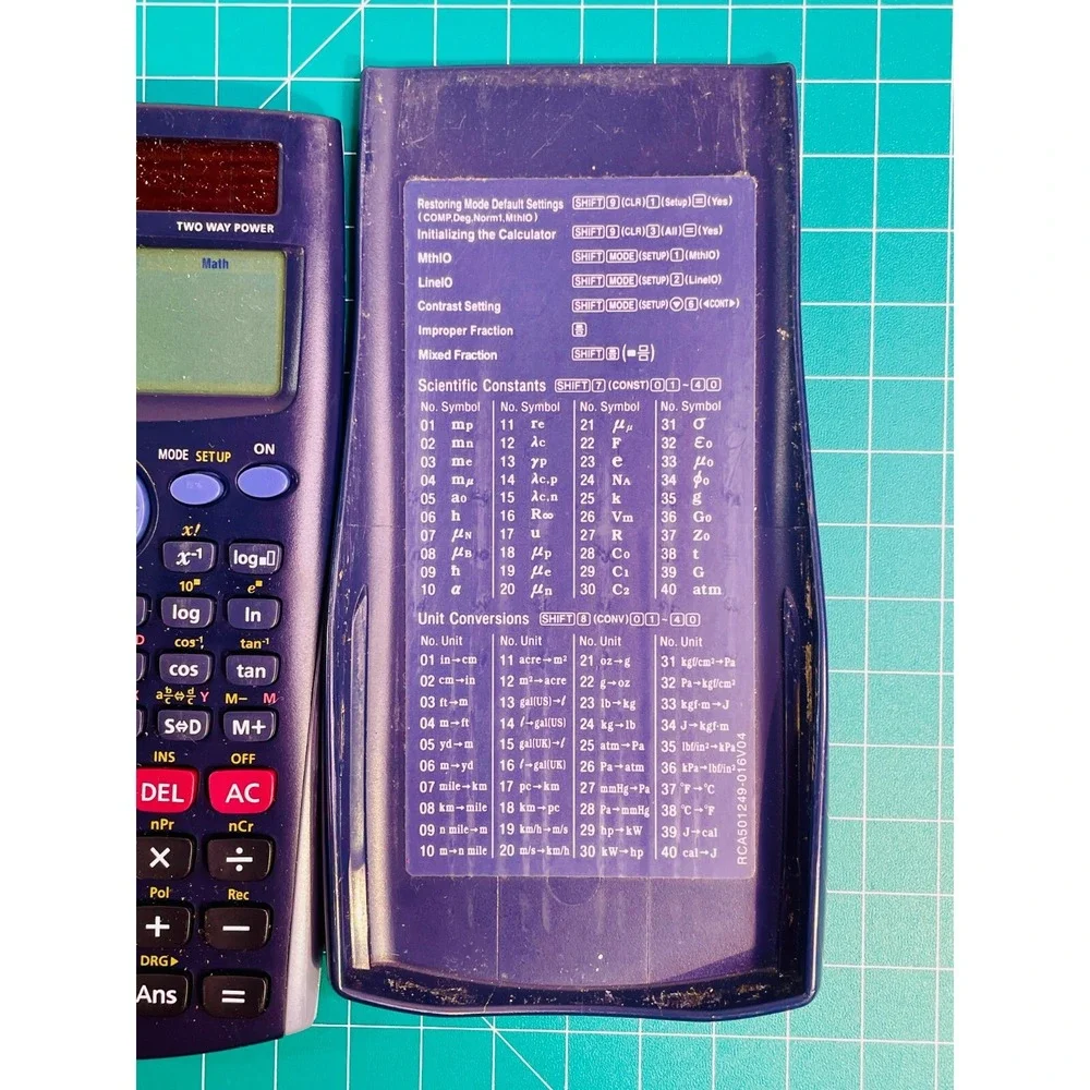 Casio FX-300ES & 115ES Lot of 2 Natural Display Scientific Math Solar Calculator